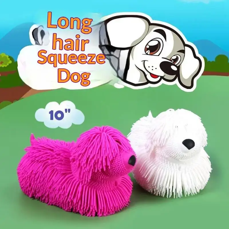 Hot Sale Funny Anxiety Aid Sensory Cute Dog Stress Relief PVC Rabbit Decompression Children's Prank Toy Large Size