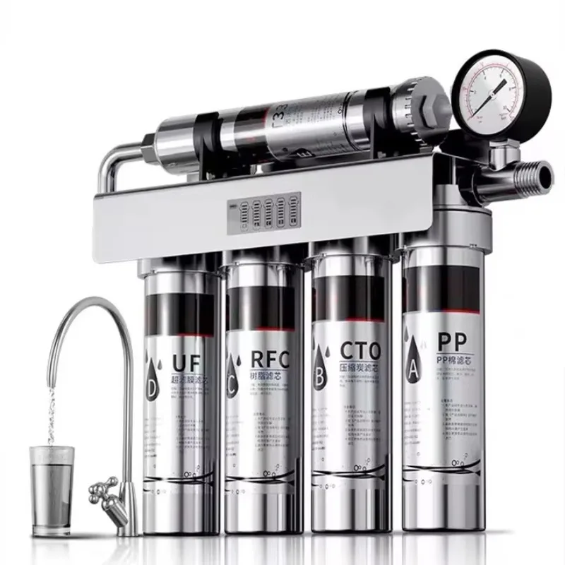 Stainless Steel Ultrafiltration Manual Under-Sink Water Filter System for Household Kitchen Purifier for Home Cooking