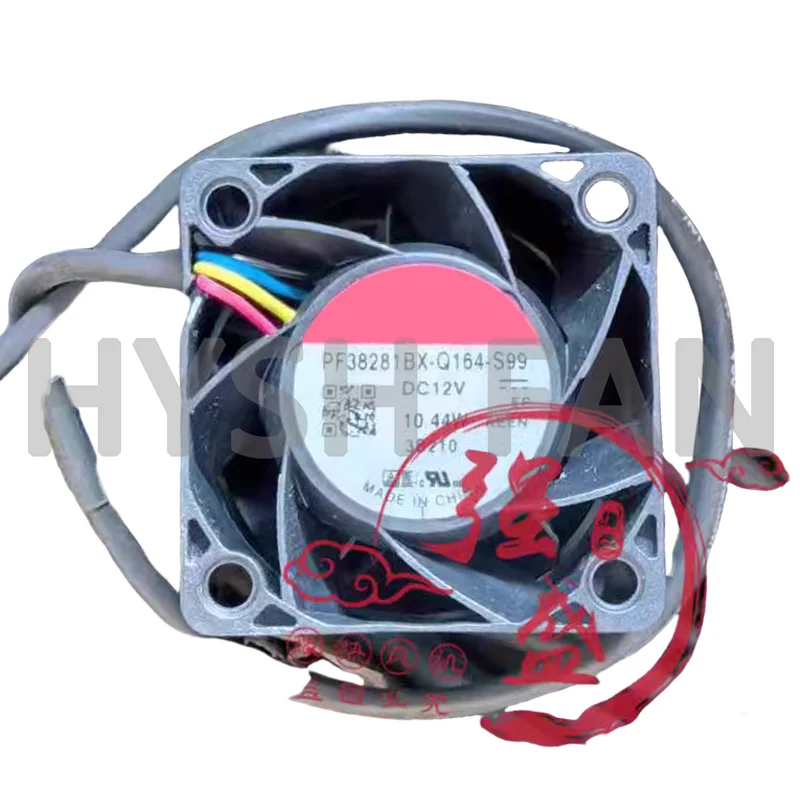 Ventilador com quatro fios, PF38281BX-Q164-S99, 12V, 10.44W, Novo