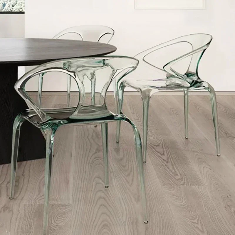 

Hotel Chairs Dining Chair Room Dresser Balcony Furniture Transparent Luxury Relaxing Devil Muebles Modern Armchairs Furnitures