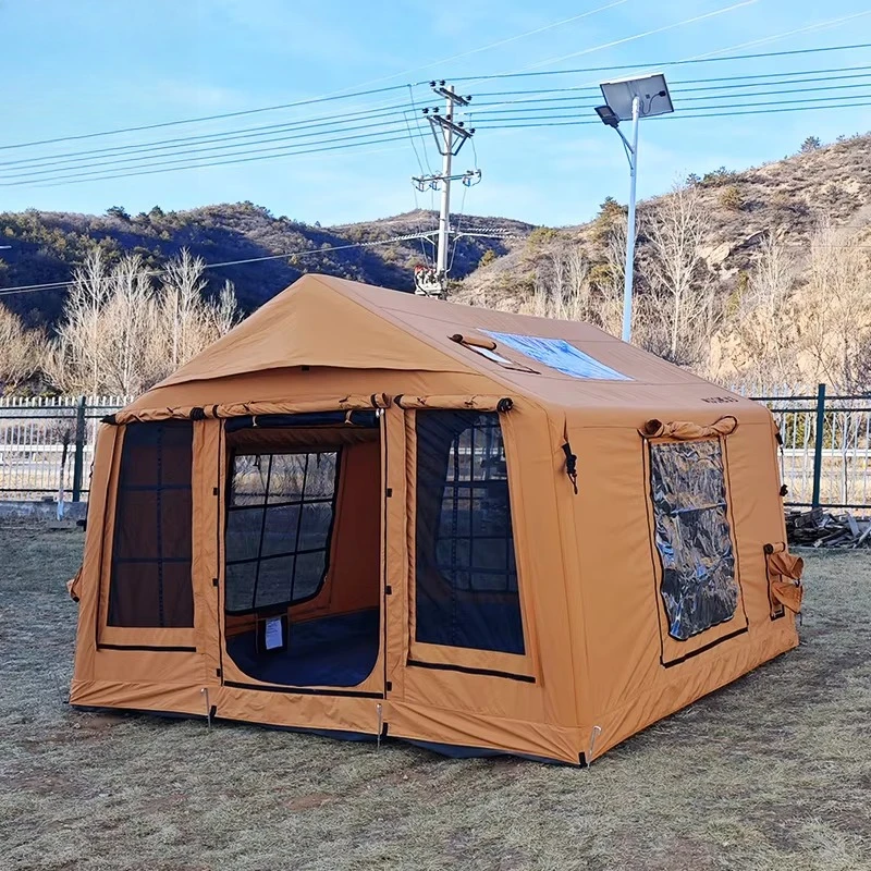 

Applicable to Wholesale 9 Square Meter Large UV Protected Waterproof Inflatable Polyester-Cotton Air Tent for Camping Straight B