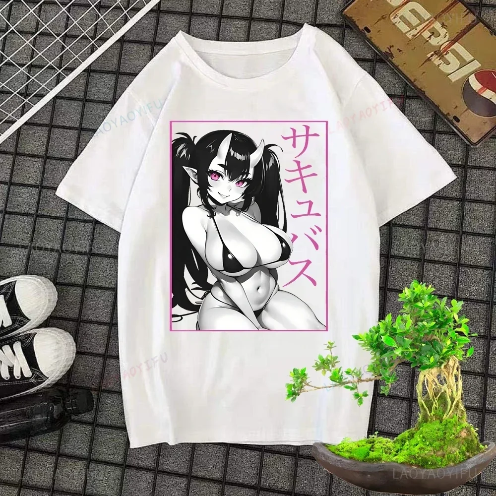تي شيرت Fun Manga Streetwear Hentai فضفاض بأكمام قصيرة تي شيرت محايد الاتجاه Harajuku للجنسين تي شيرت جرافيك كبير #2