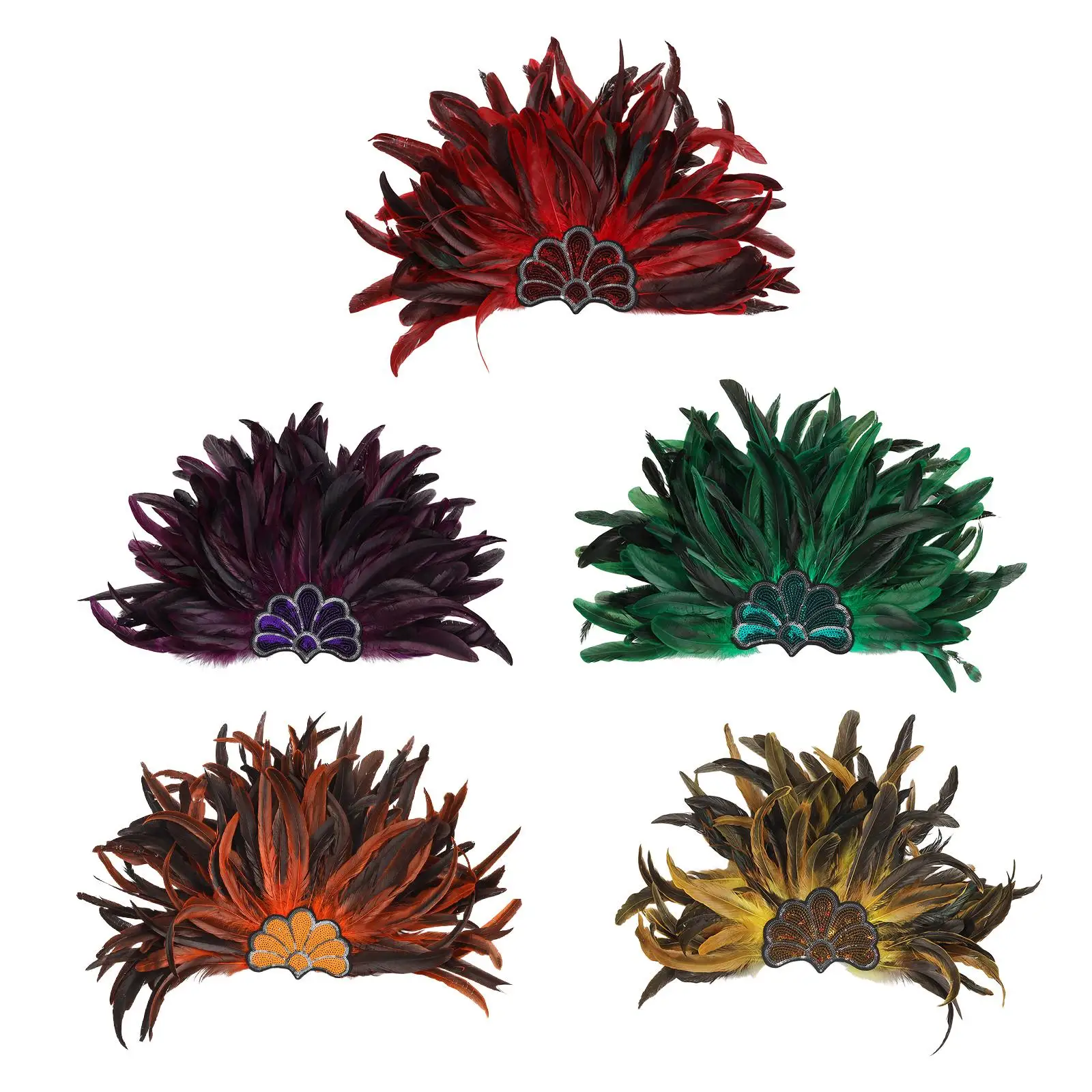 

Women Feather Headpiece Elegant Decorative Feather Headband for Cosplay Carnival