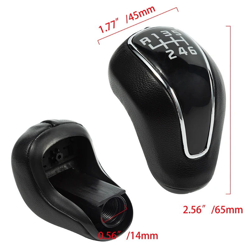 5/6 Speed Gear Knob Manual Shifter Lever Stick Leather for Hyundai Creta IX25 Kia Forte Cerato K3 Ceed 2012 2013 2014 2015 2016