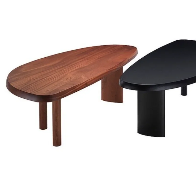 

Wabi Sandy Wind All Solid Wood Multifunctional Simple Modern Desk Creative Small Apartment Special-shaped Dining Table