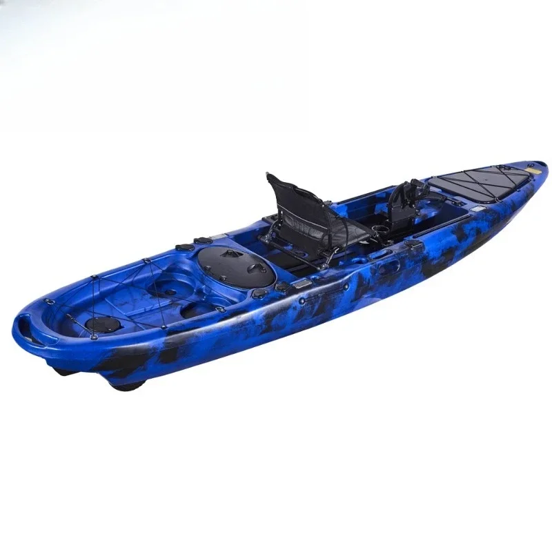 Rotomolded kayak, plastic pedal boat with wheels, single pedal boat Luya boat, fishing boat