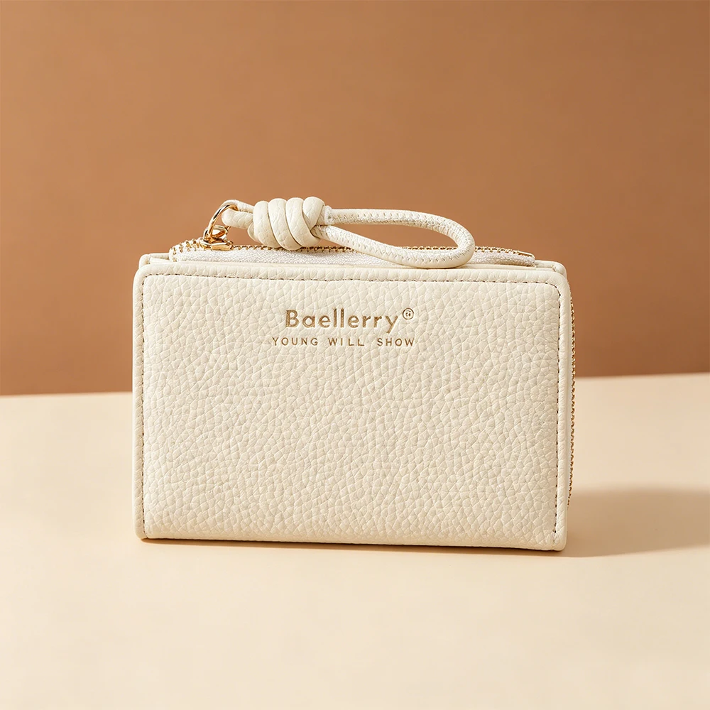 

New Women's Short Wallet Simple Card Holder High Quality Female Coin Purse Zipper Coin Pocket Photo Holder Money Clips For Girls