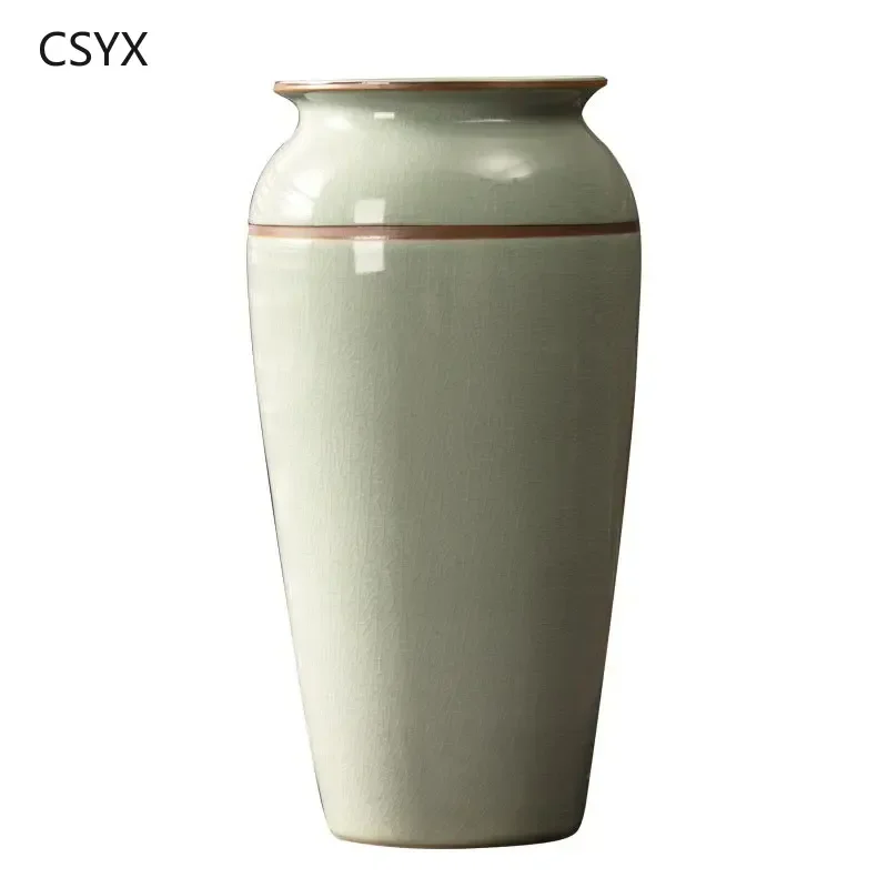 New Chinese Celadon Glaze Ceramic Vase - Dried Flowers Entryway & Cabinet Room Deco, Home Decoration