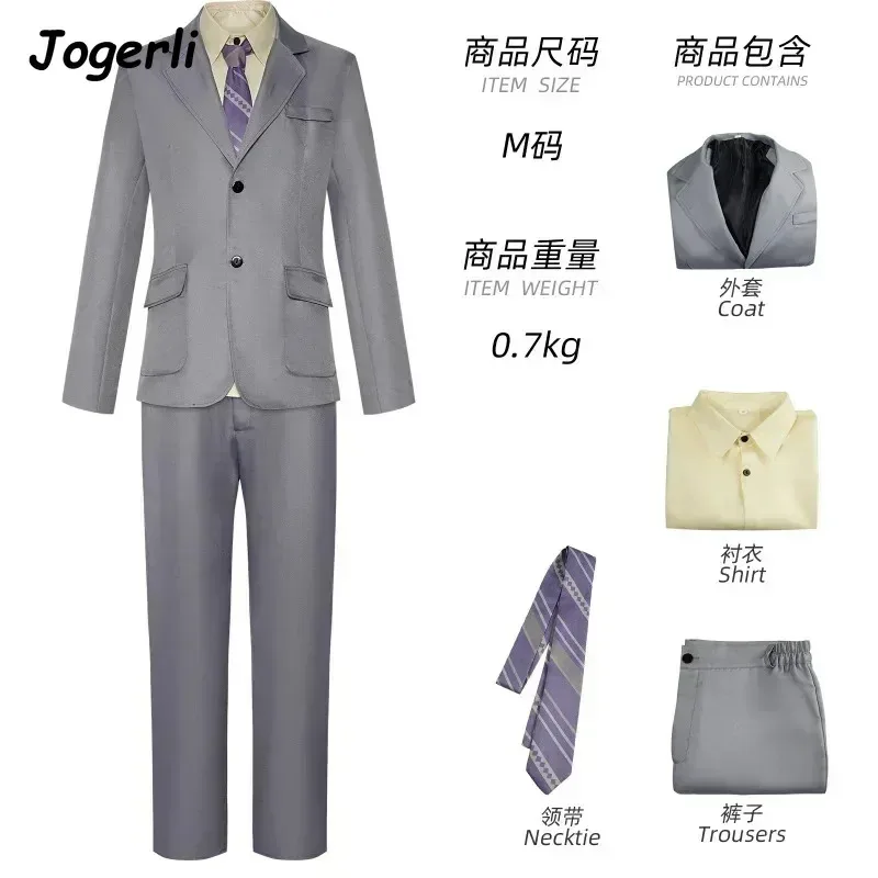 

Jogerli Joker 2 Double Crazy Косплей Костюм Хэллоуин Хоакин Феникс Клоун Cos Тканевый костюм; 6, 8; p'