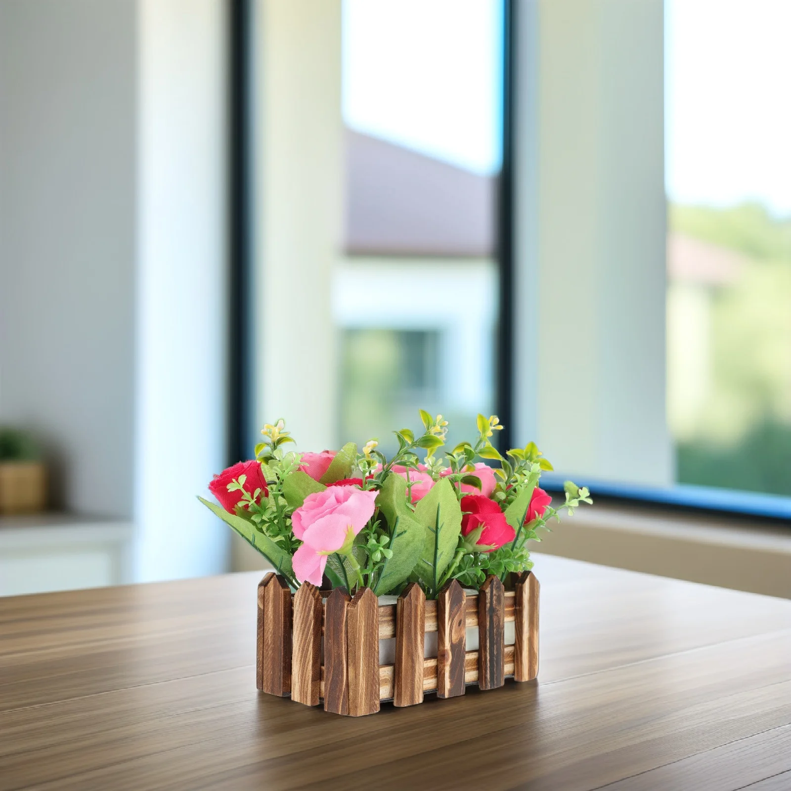 

Artificial Potted Plant Bonsai Fake Flower Faux Indoor Outdoor Home Decoration Elegant Realistic 3D Design