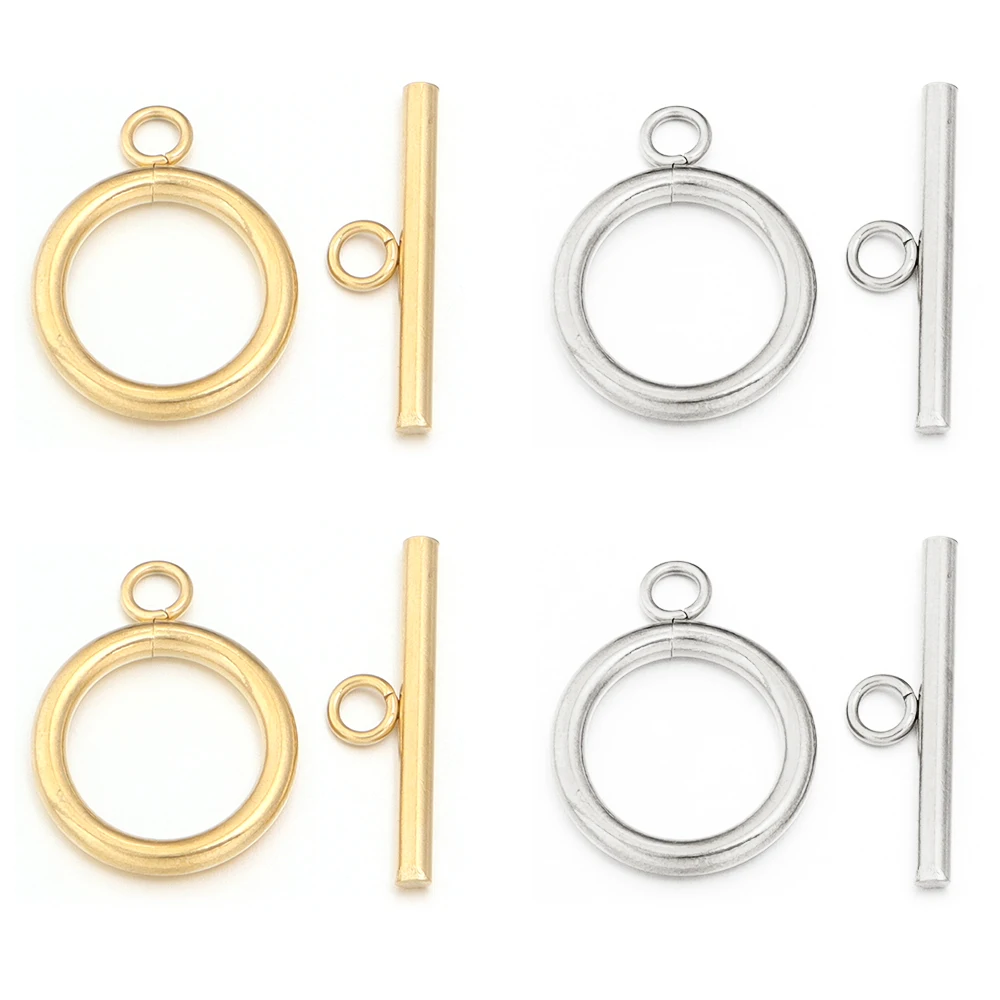 4 sets/Lot High Quality Stainless Steel Toggle Clasps Bracelet OT Clasps Connectors for DIY Bracelet Necklace Jewelry Findings M