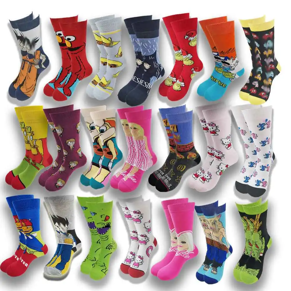 Good Quality  Men And Women Cute Movie Cotton Socks Casual Hip Hop Creative Soft Comfortable Funny Socks