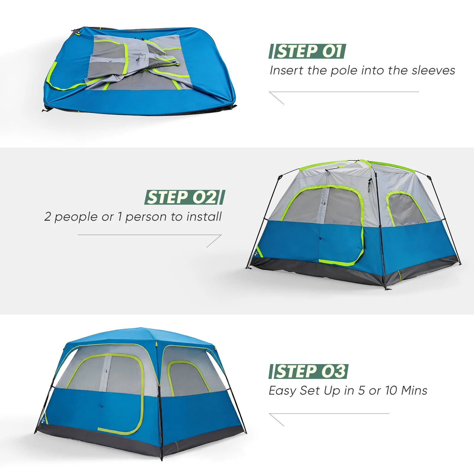 tent poles and structure