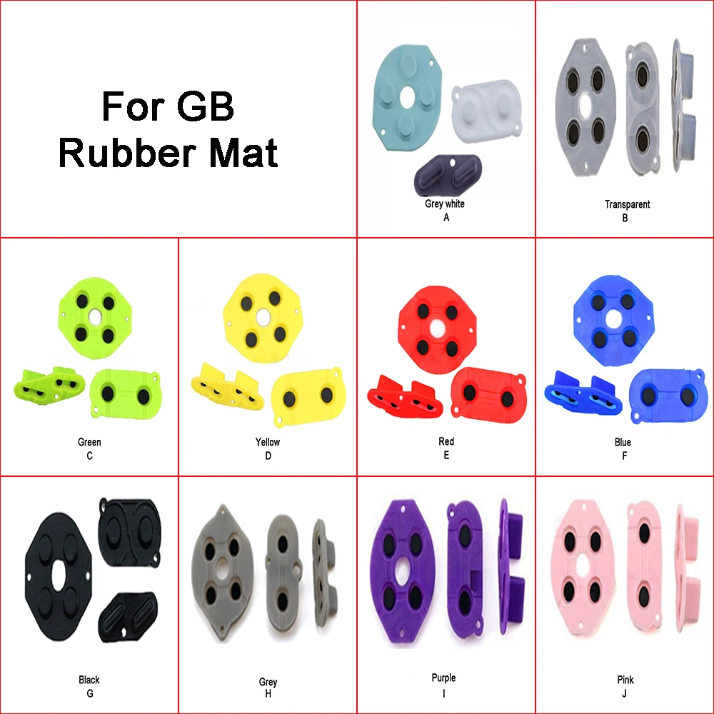 YuXi 1 комплект для GB проводящих клейких кнопок, сменный контроллер, стандартная резиновая подкладка для кнопок, резиновый коврик