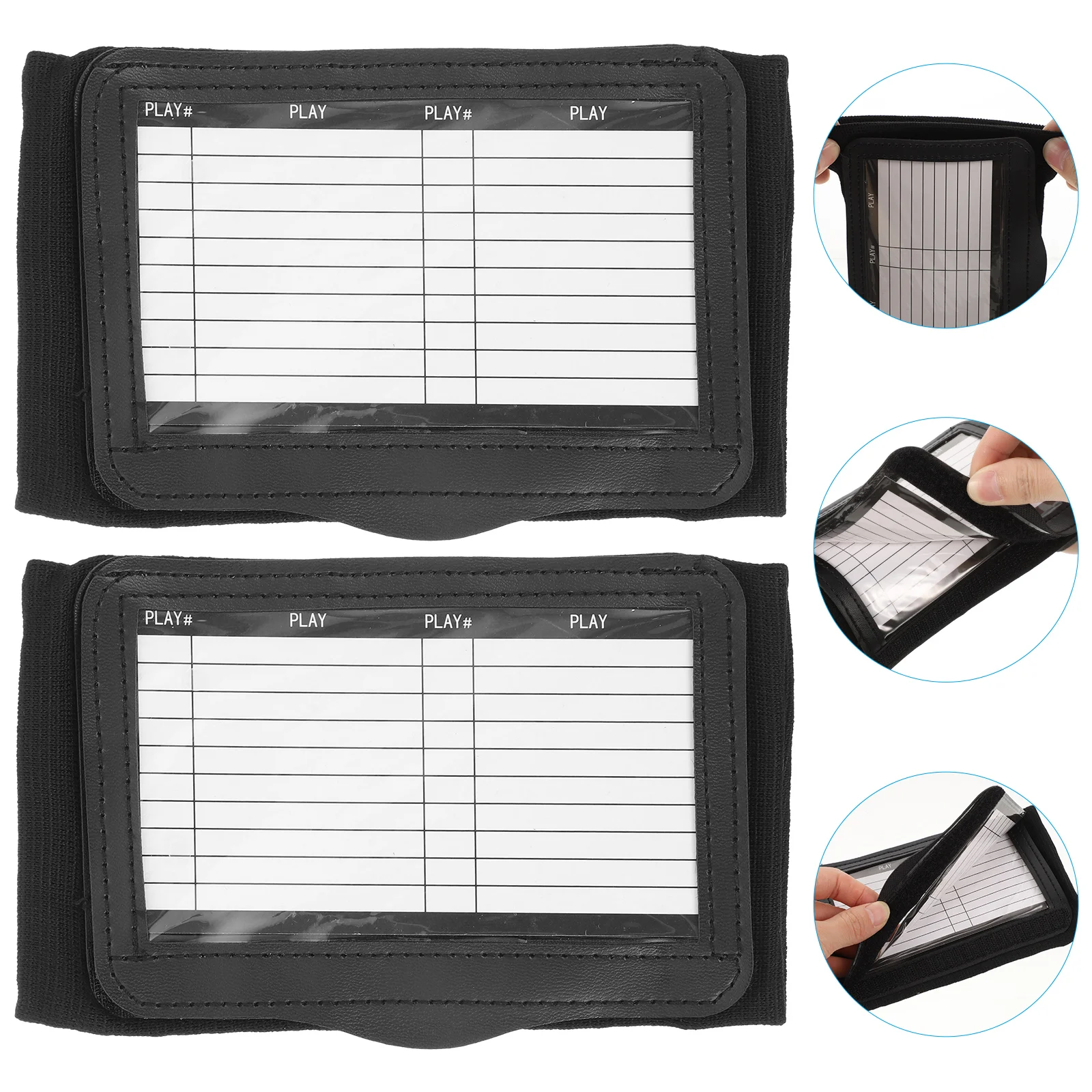 

2 Pcs Qb Wristband Youth Clipboard Basketball Whiteboard Playbook Football Coaching Notebook