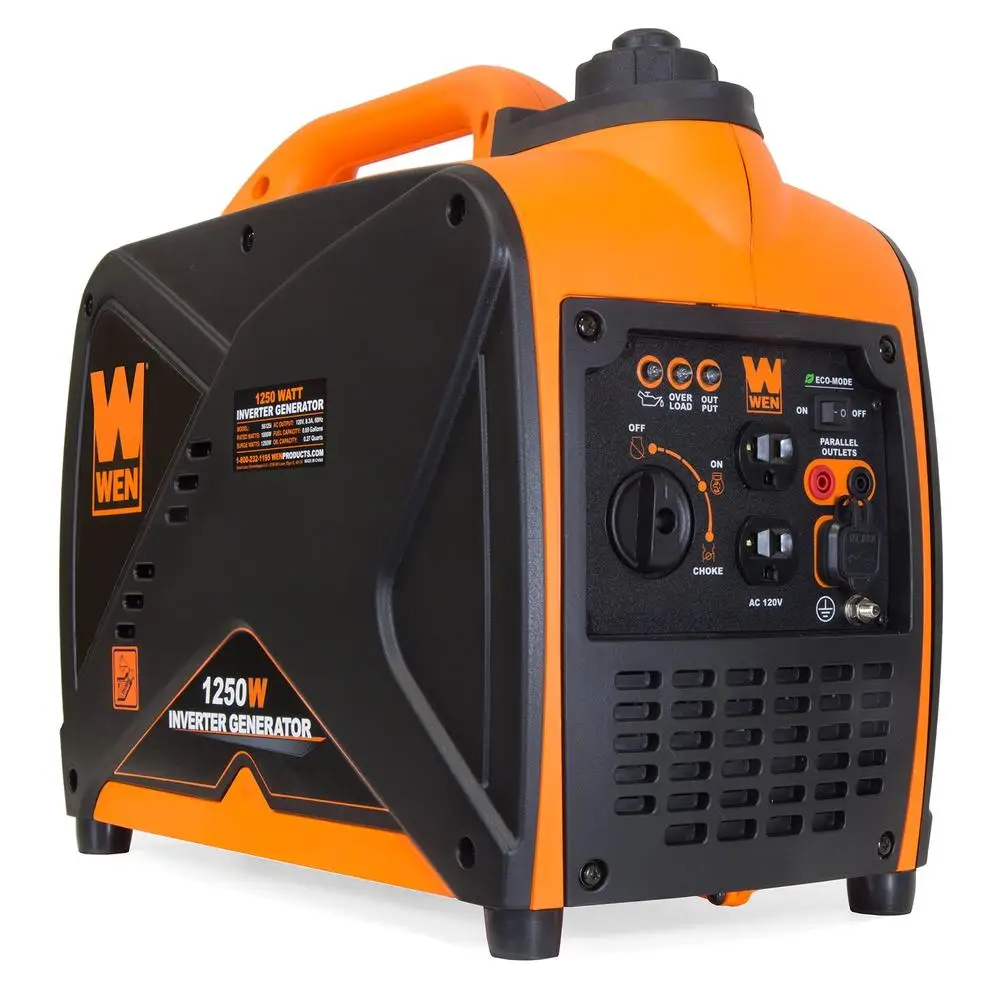 1250W Super Quiet Portable Inverter Generator CARB Compliant Clean Power Camping Tailgating Power Outages 120V USB Ports