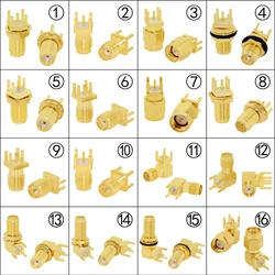 1PC SMA Male/ Female RF Coax Connector PCB 2-Hole Panel Mount Solder Post Wire Terminal Adapter Goldplated Wholesale Price