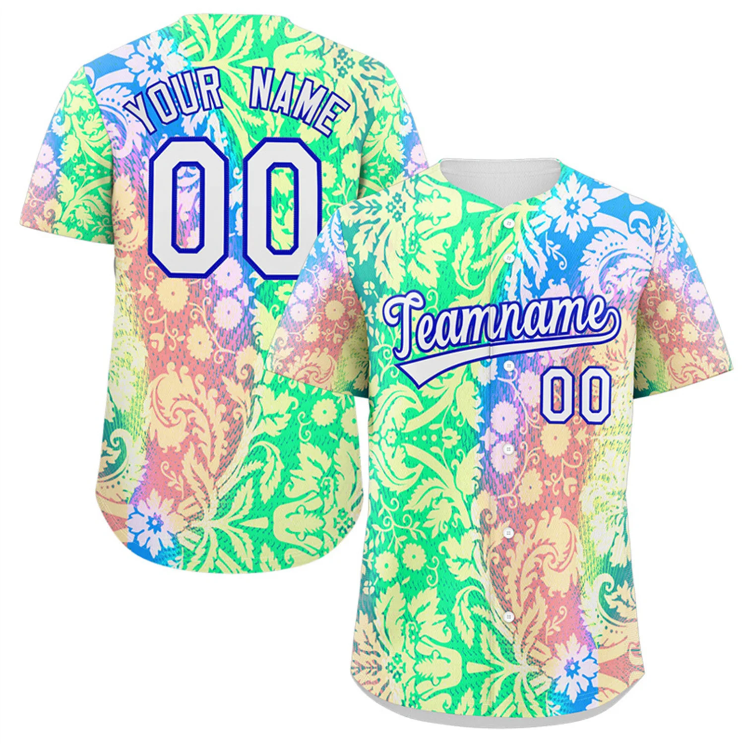Picture 3: Personalized Custom Baseball Jerseys Beach Style Printed Personalized Name/Number/Logo Training Game/Party Team Uniform For Men
