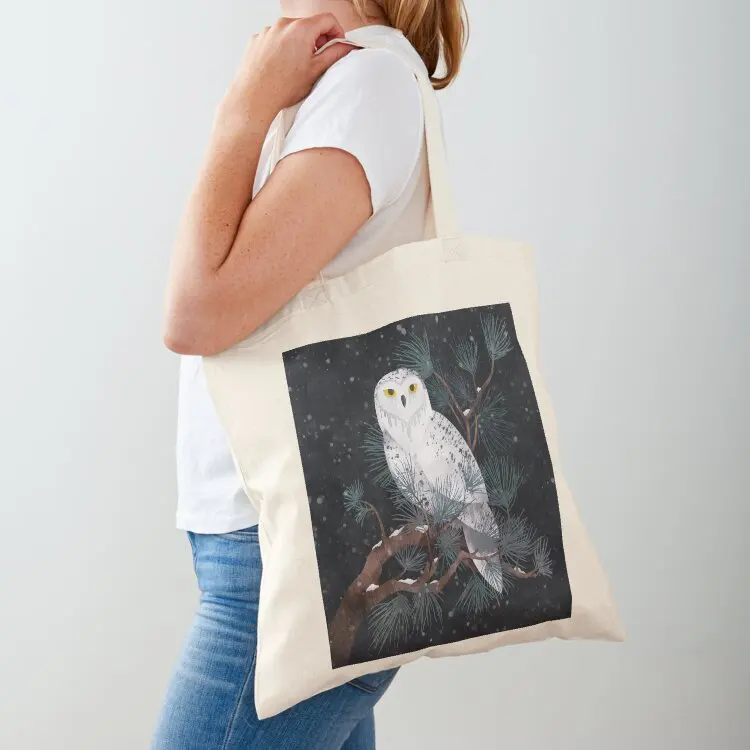 

Snowy (Dark Night Version) Tote Bag shopping cart bags Canvas shoulder bag eco pack bags woman 2025