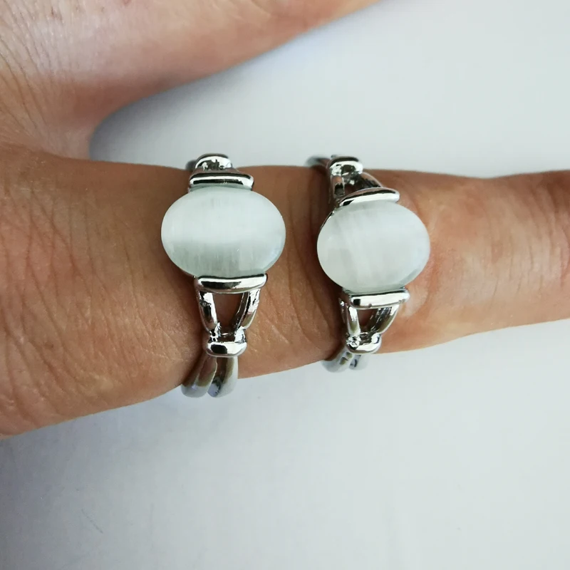 الشفق ساغا خاتم بيلا أوبلز الفضة مطلي موضة ساخنة جديدة بسيطة الفيلم الكلاسيكي مجوهرات للنساء سيدة بالجملة #6