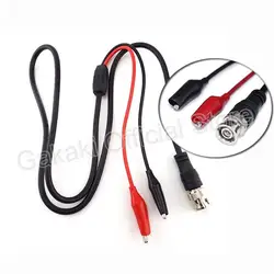 Multifunction Combination Test Cable Wire BNC Male Plug to Dual Alligator Clip Oscilloscope Test Probe Lead Cable 1M
