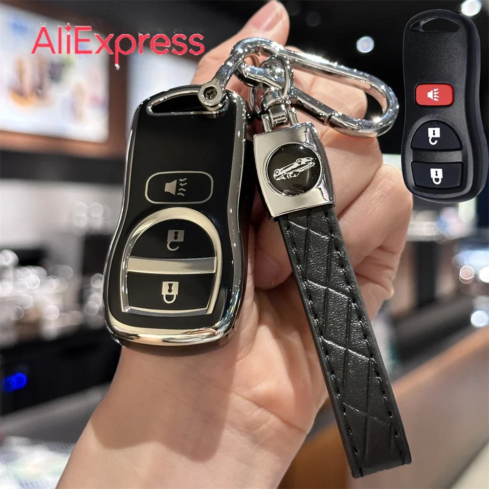 

Key Fob Cover With Keyring Car Keychain Lanyard For Nissan Frontier Armada Murano Pathfinder Quest Sentra Titan Versa Xterra