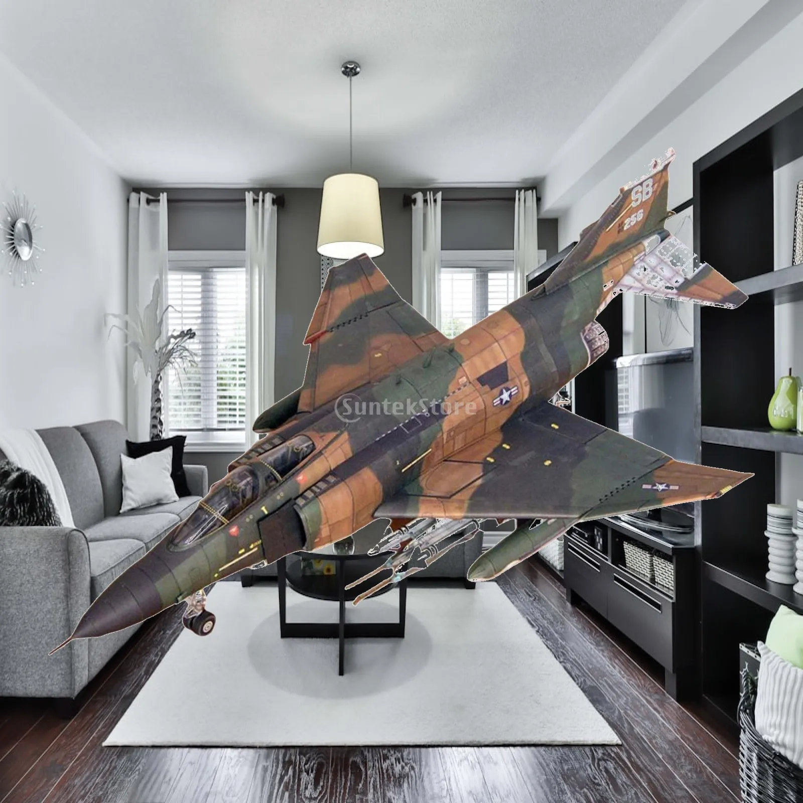 1 33 Scale Russian Warplane Model Paper DIY Kit Aircraft Collectibles Decoration for Office Coffee Bar Tabletop