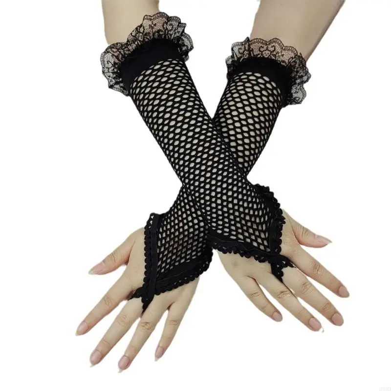 

652F Fashionable Fishnet Gloves For Women Great For Parties And Everyday Wear With High Elasticity And Breathability