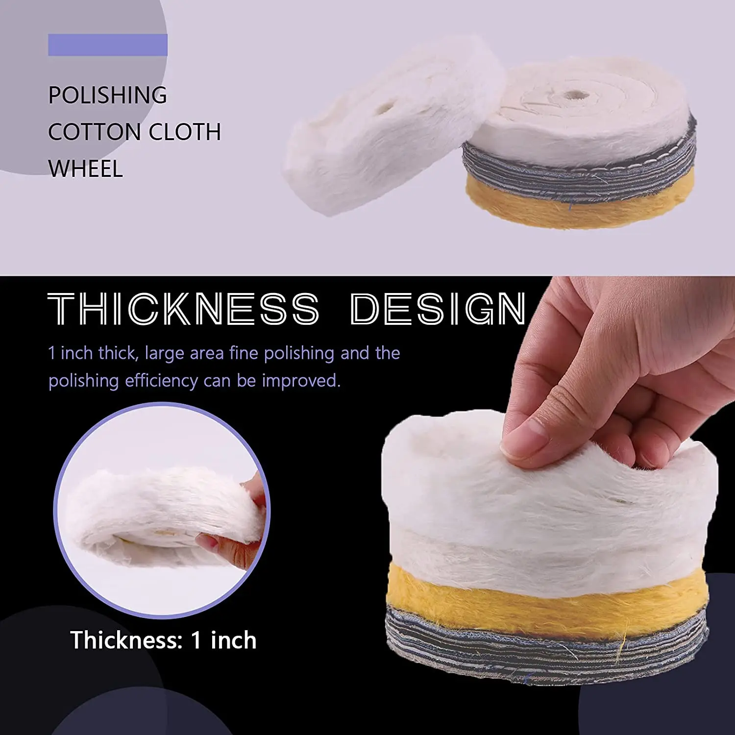 

ABVG-8Pcs 4 Inch Polishing Wheels Pad Denim Wheels With 3Pcs Polishing Compounds And 1/4 Inch Drill Shank For Bench Grinder