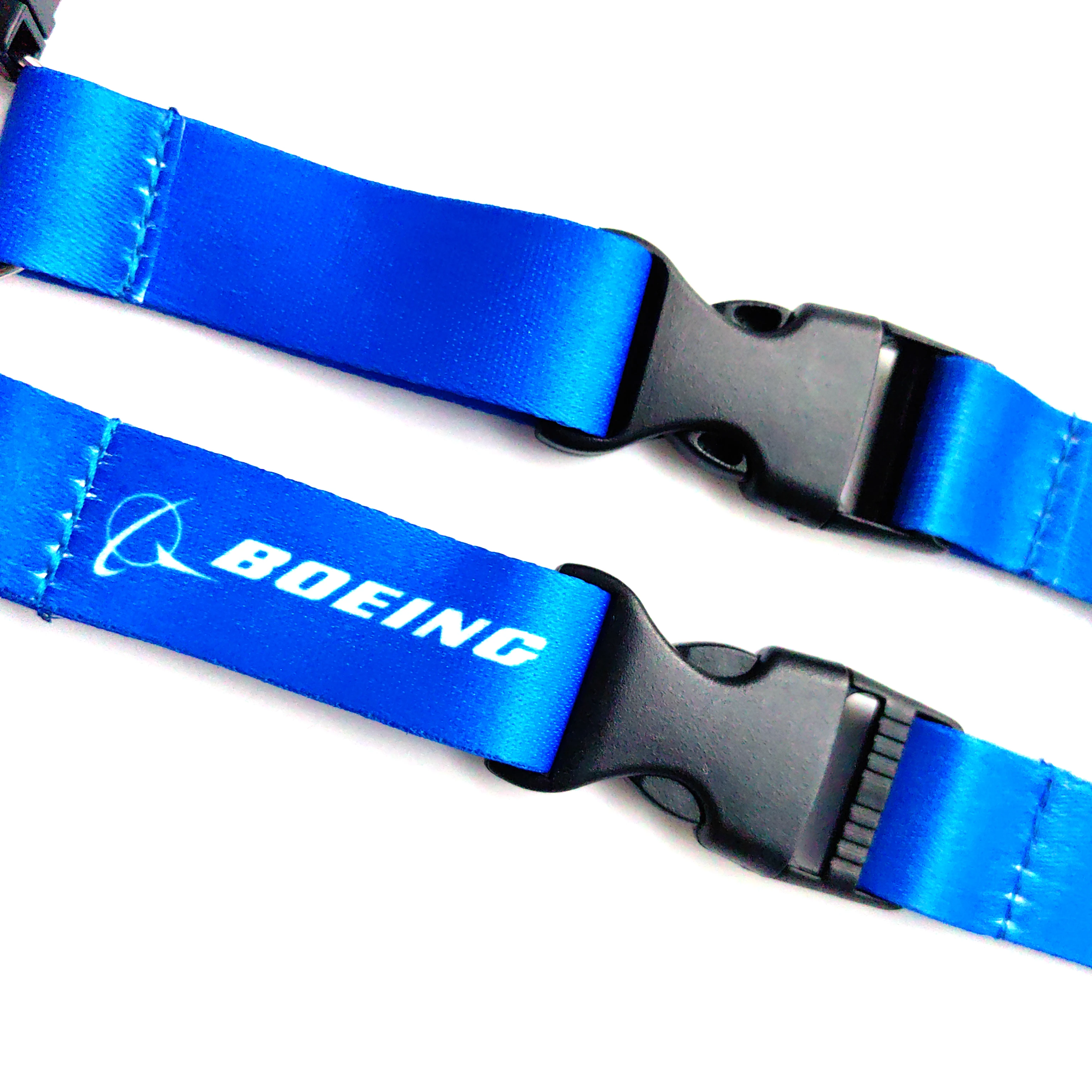 1PC Fashion Trinket Polyester Boeing Blue Lanyard Belt Buckle Lanyard Key Chain Suitable For ID Card Christmas Gift