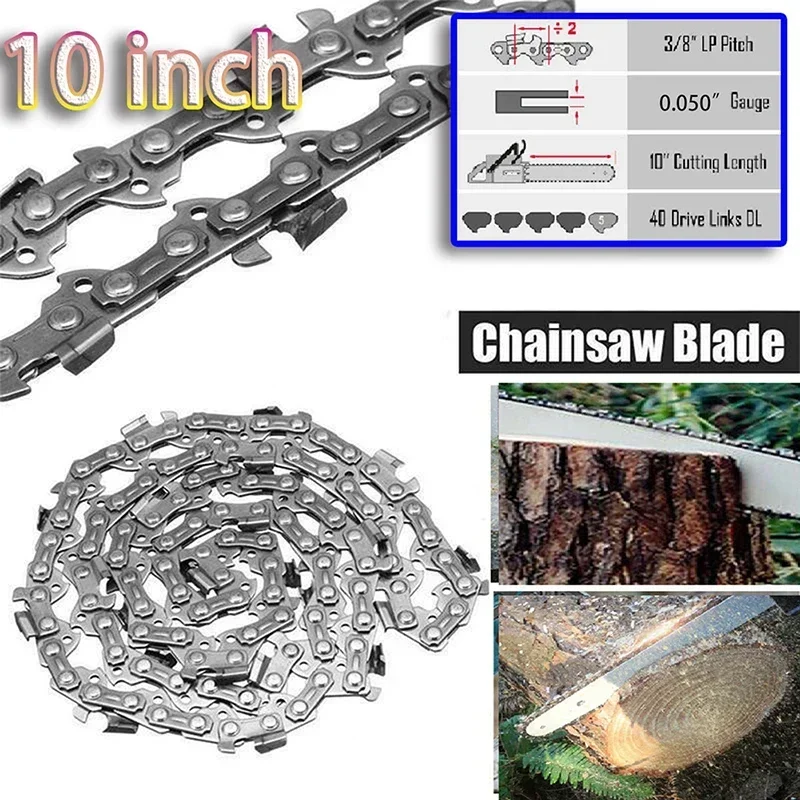 1/2/3/4pcs 10 Inch Chain 40DL 20Cutter 3/8\