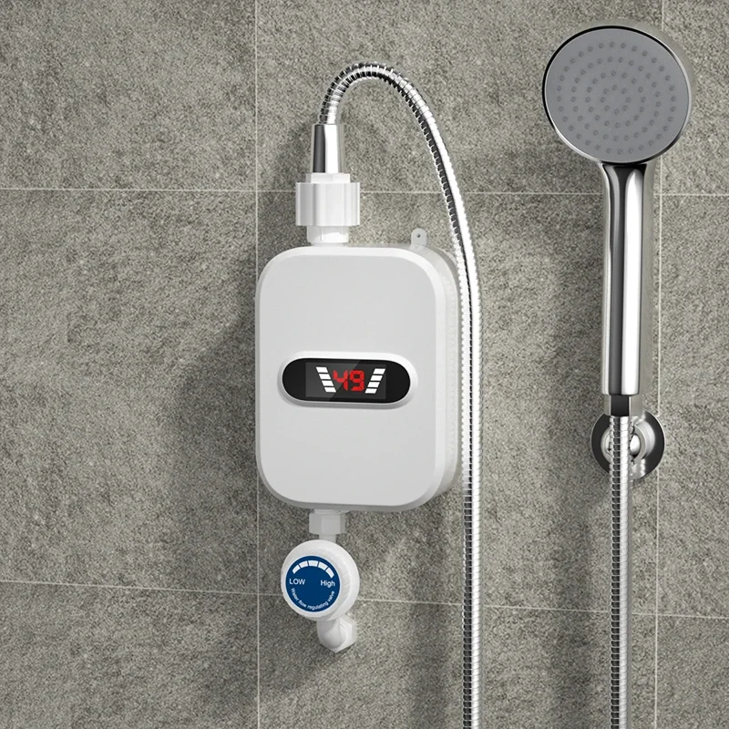 3500W Electric Mini Instant Hot Water Heater Bathroom Faucet Tap Heating 3 Seconds Instant Water Heater Shower Head Set