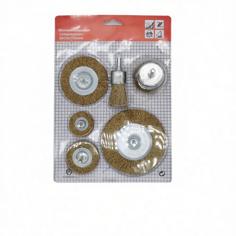 High Quality Wire Brush Set For Rust Paint Removal Metal Surface Grinding Cleaning Drill Attachment Tooling