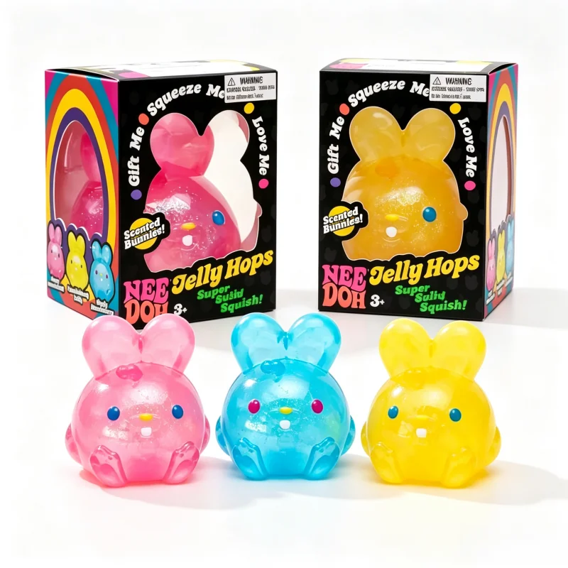 Nee Doh Scented Bunny Squeeze Toy, Stretchable and Stress Relieving, Ideal for Anxiety and Daily Relaxation