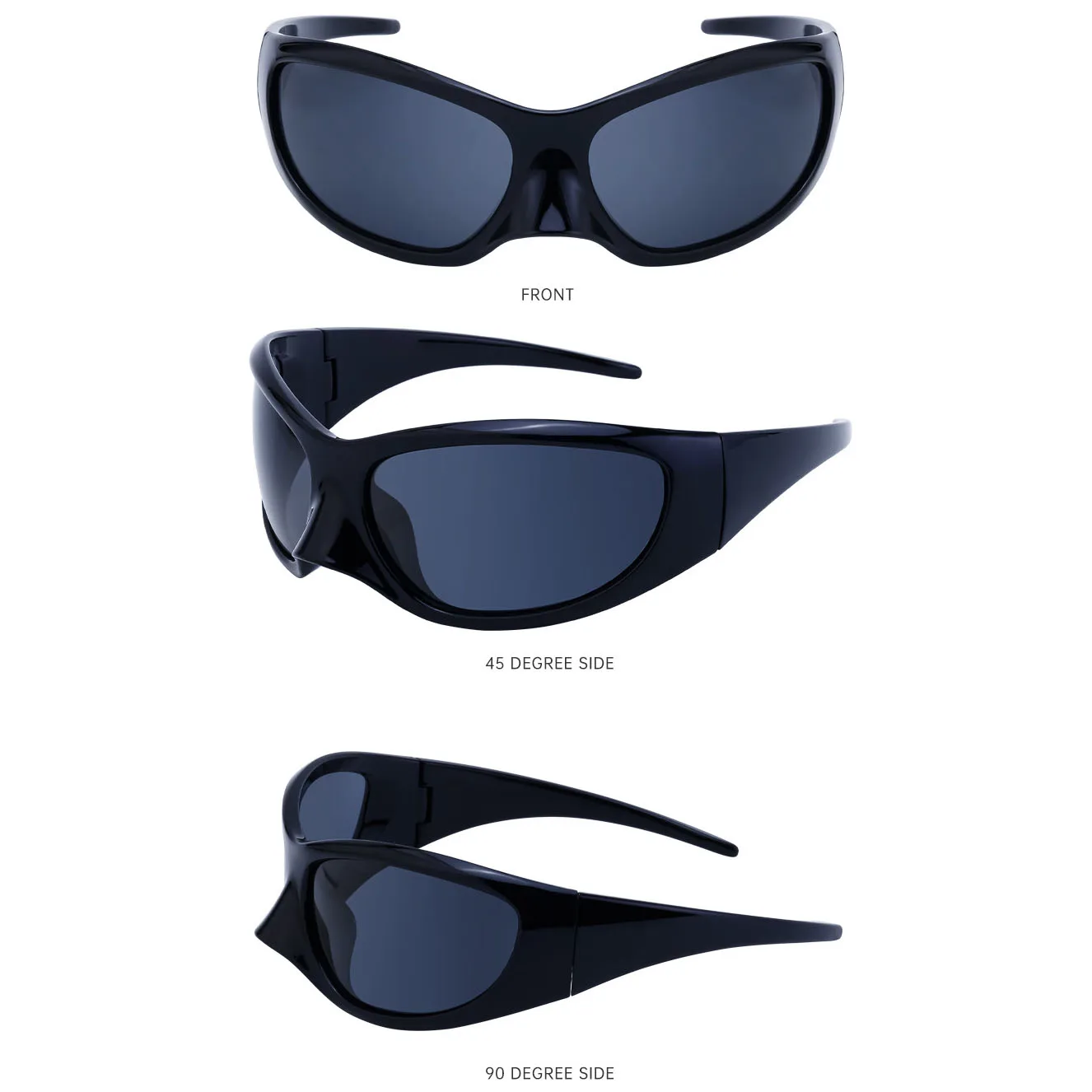 Y2K Fashion Brand Designer Luxury Oversized Cat Eye Sunglasses Women For Men 2024 Vintage Punk Sun Glasses Outdoor Sport Goggles