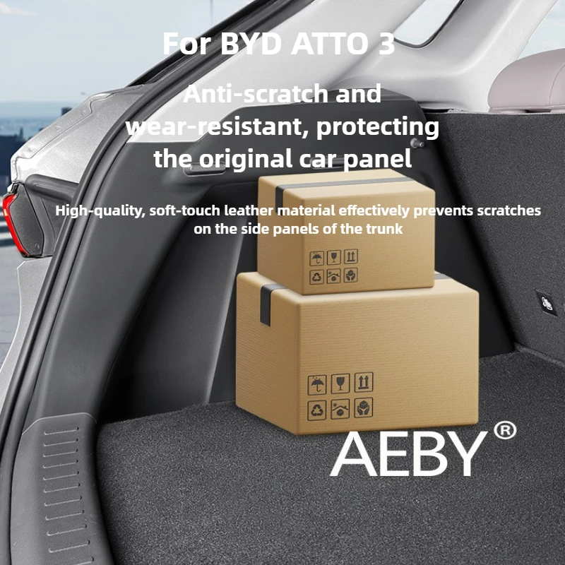 

AEBY For BYD ATTO 3 Smart Driving Edition 2022-2025 Scratch Proof Cargo Area Guard Pads,Car Trunk Side Protectors,Anti Scratch