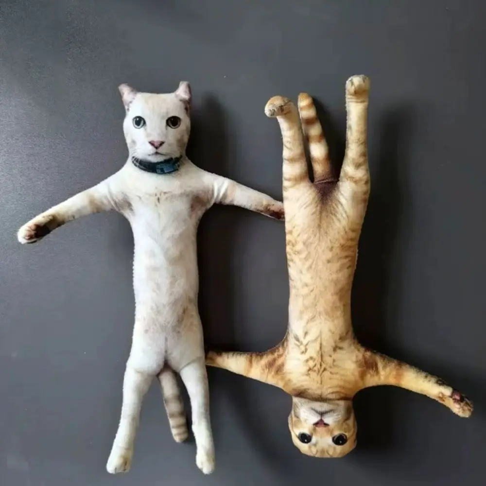Creative Built in Skeleton Cat Plush Doll Simulated Animal Figure Plush Cat Toy Cartoon 28cm Funny Cat Toy Birthday Gift