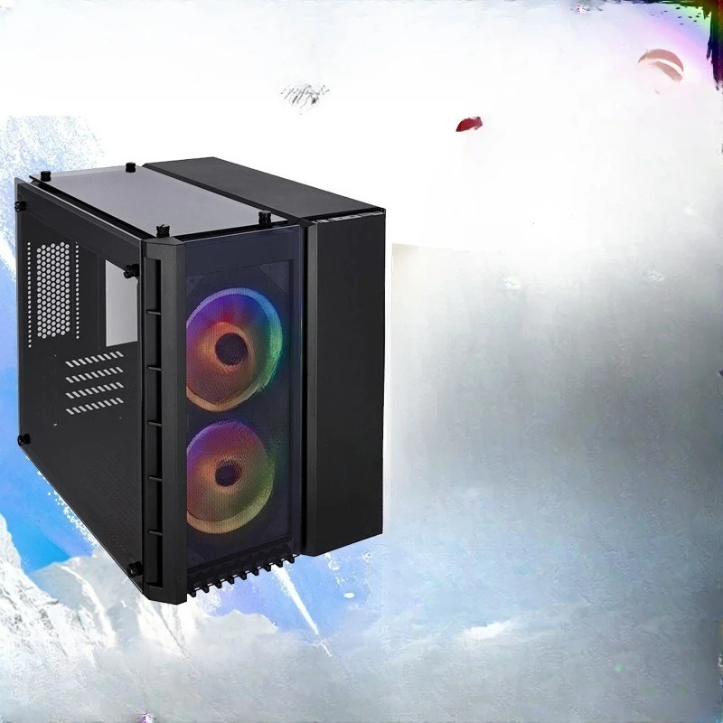 

Mini Glass Side Through, Desktop ATX Silent Computer Case