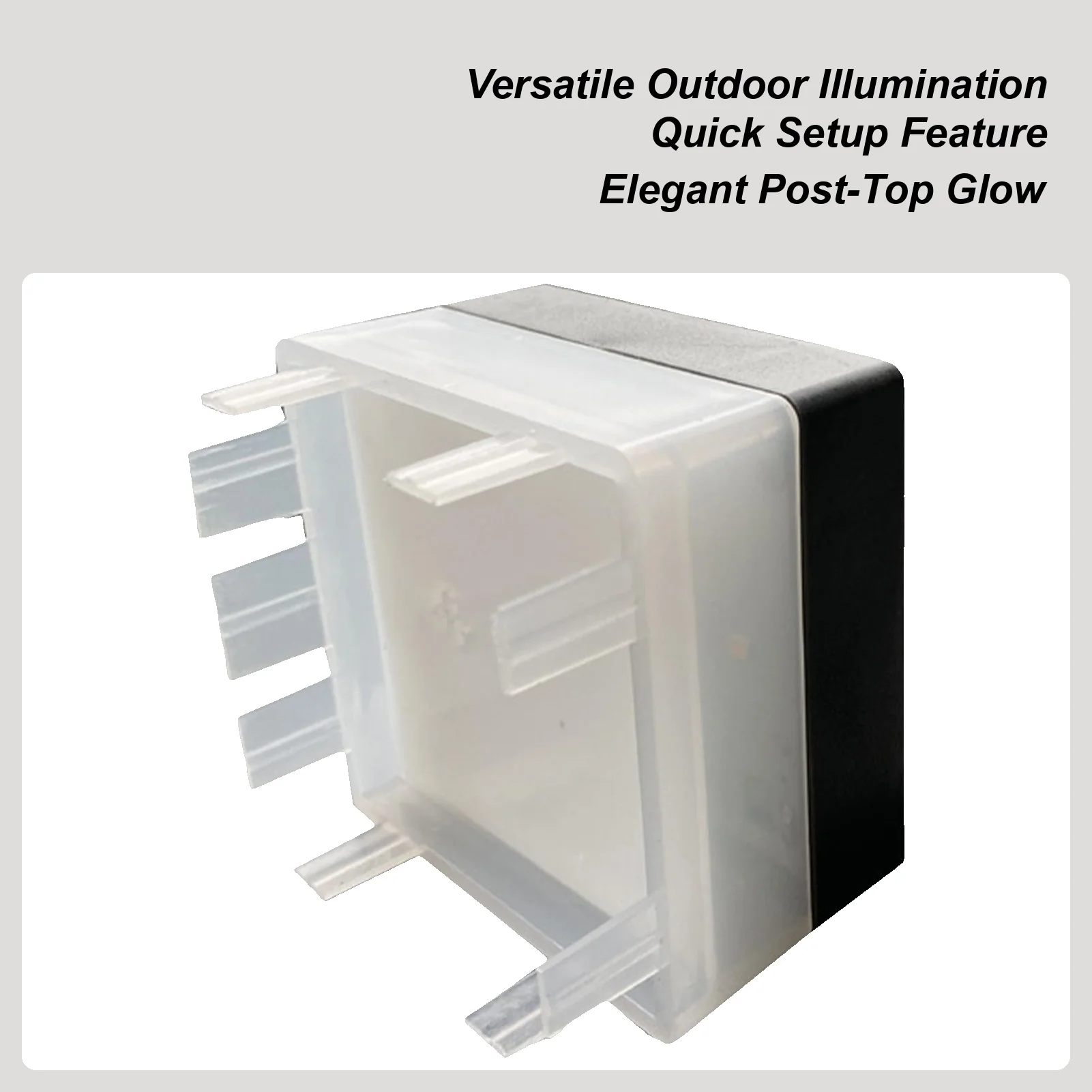 Luz de cubierta de poste Solar, linterna impermeable sin cables, lámpara exterior, luz de poste alimentada por energía Solar para terraza, puerta de carretera, jardín y balcón