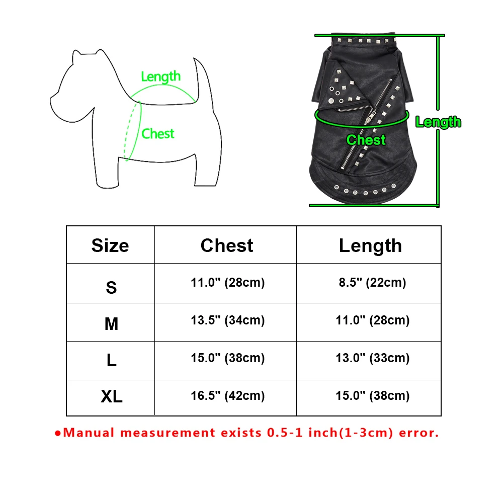 Leather Cat Jacket Warm Dogs Cat Clothes Coat Autumn Winter Pet Clothing Puppy Kitten Outfits Costumes for Chihuahua Yorkshire - Image 6