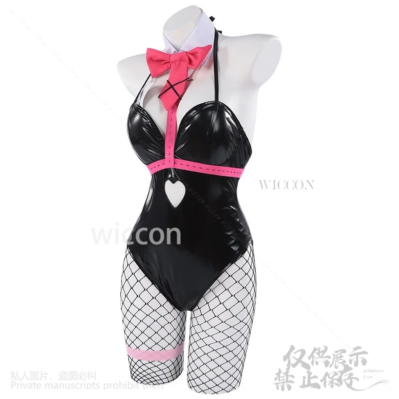 กระต่ายหลุมอะนิเมะโครงการเกม Sekai สีสันคอสเพลย์ Mikuuu เครื่องแต่งกายเซ็กซี่ Jumpsuit Idol Vtuber สาวกระต่าย Cos ที่กําหนดเอง