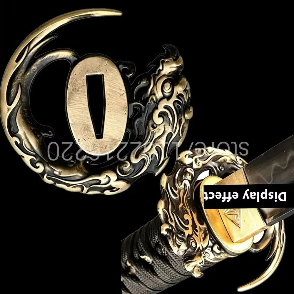 Cool Dragon Sword Parts Copper Brass Tsuba Handguard Guard For Japan Samurai Katana Tachi Sword Fittings Accessory