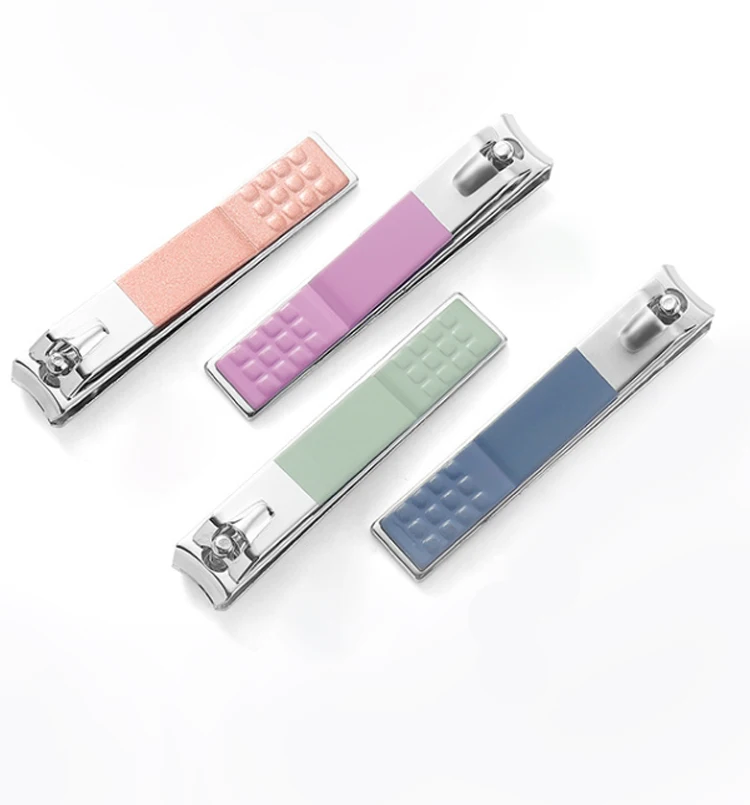 Nail Clippers Stainless Steel 3-Piece Color Nail Clippers Set Diagonal Nail Clippers Large Size Single Nail Clippersaa