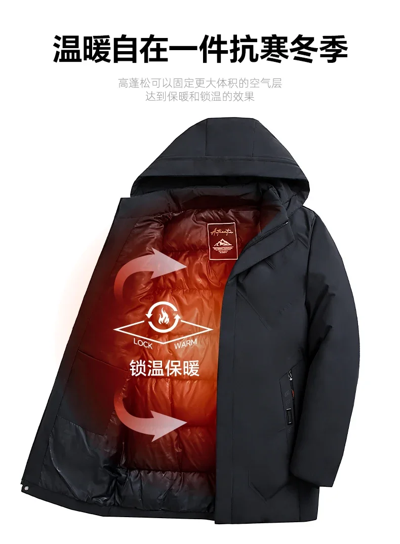 

Parkas Male Comfortable Business Men Winter New Mid-Old Loose Casual Cotton Clothes Fashion Warm Daddy Clothes New in Parkas