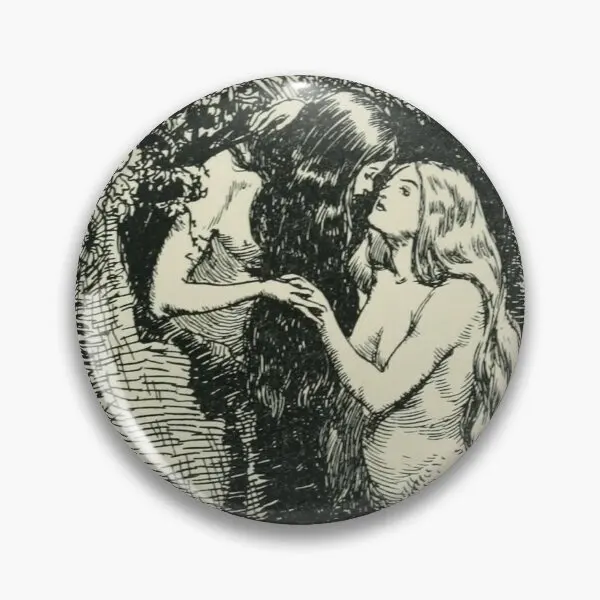 The Nymph Caught The Dryad In Her Arms  Soft Button Pin Fashion Lover Women Metal Creative Badge Jewelry Gift Brooch Decor Cute