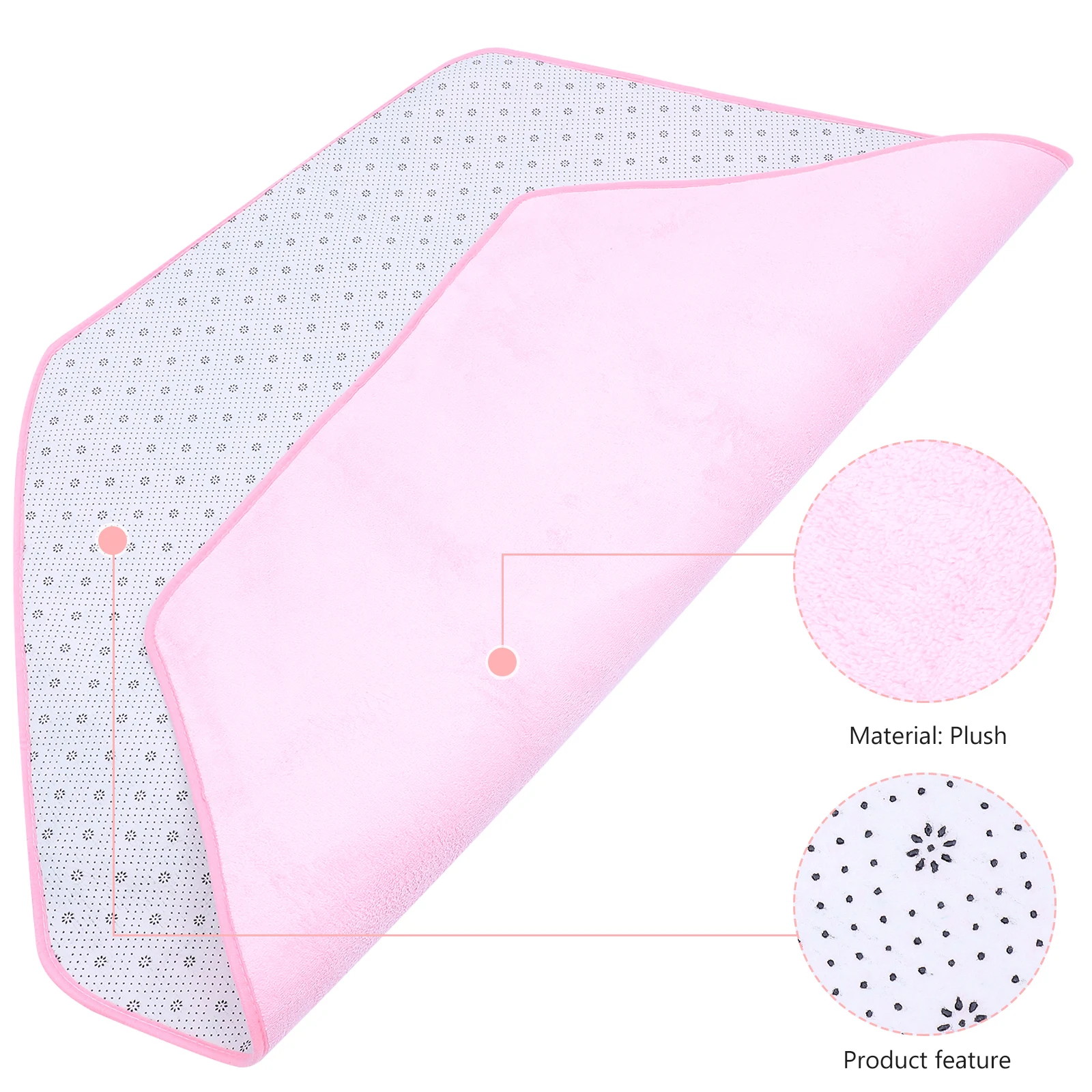 

Children Carpet Lovely Pink Hexagonal Non Slip Waterproof Kids Indoor Mat Baby RoomDecoration