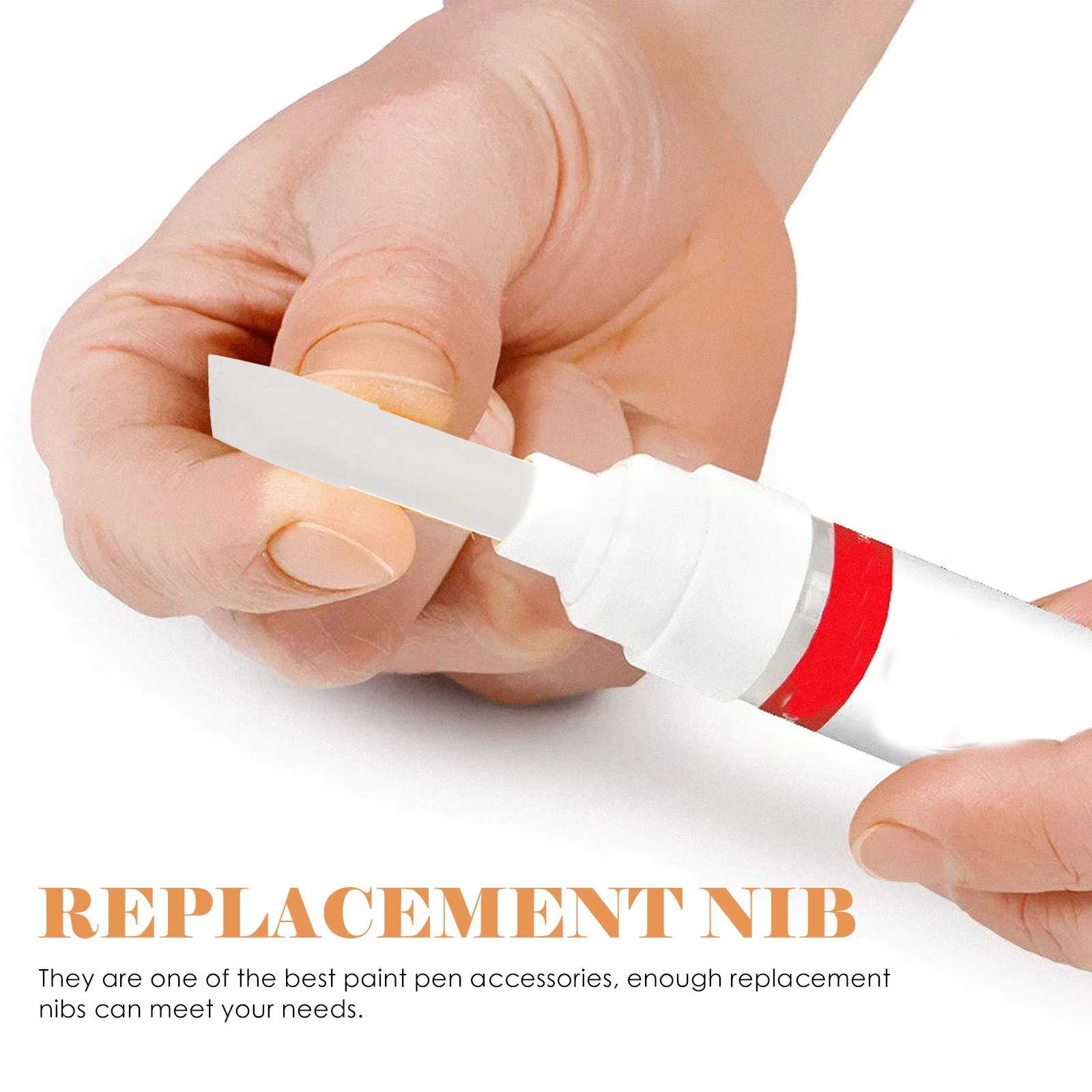 

40 Pcs Marking Pen Refill Nibs Paint Students Marker White Nylon Replacement Tip