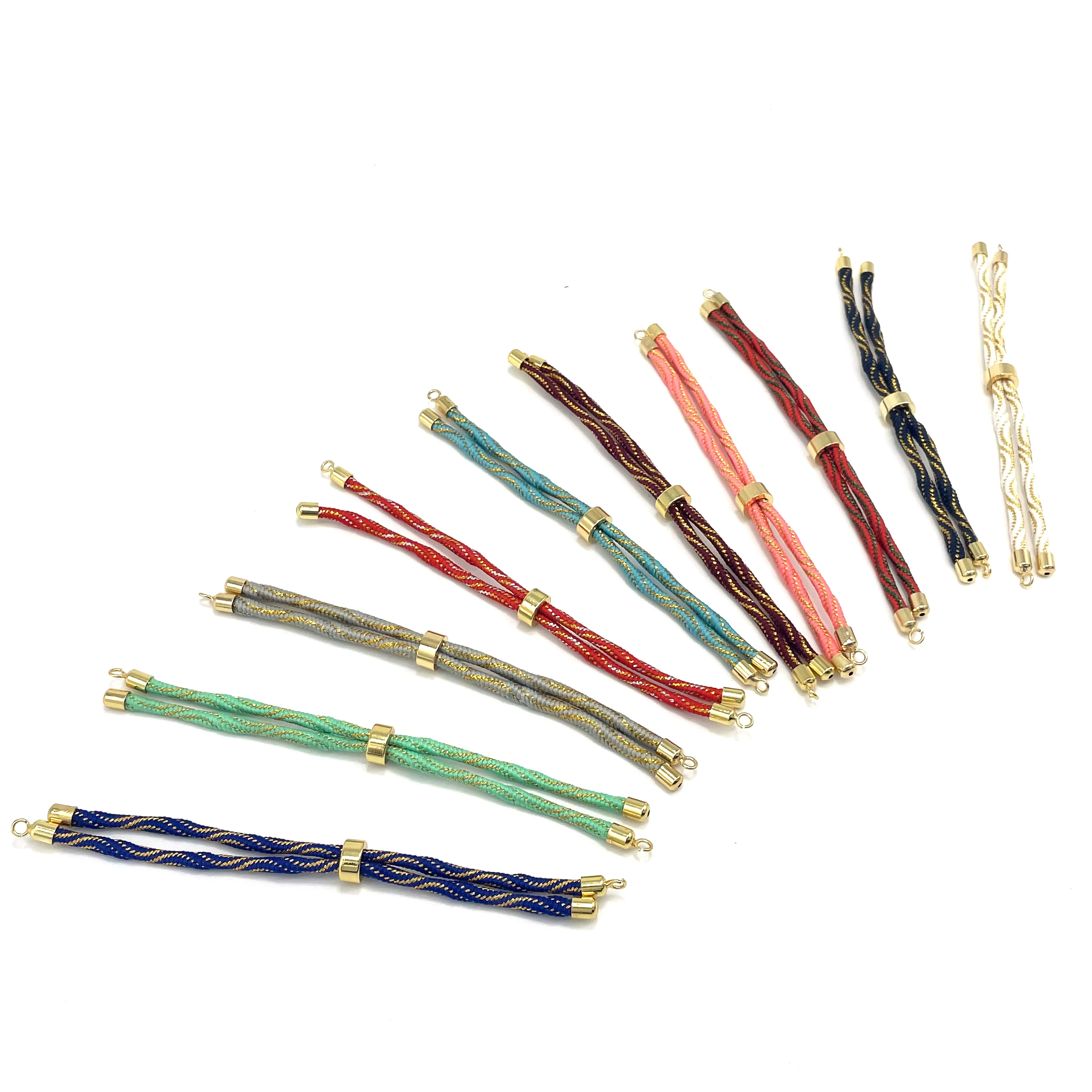 10 قطعة 3 مللي متر ميلانو الحبل قابل للتعديل المنزلق سوار DIY بها بنفسك موصل صنع المجوهرات اكسسوارات بالجملة