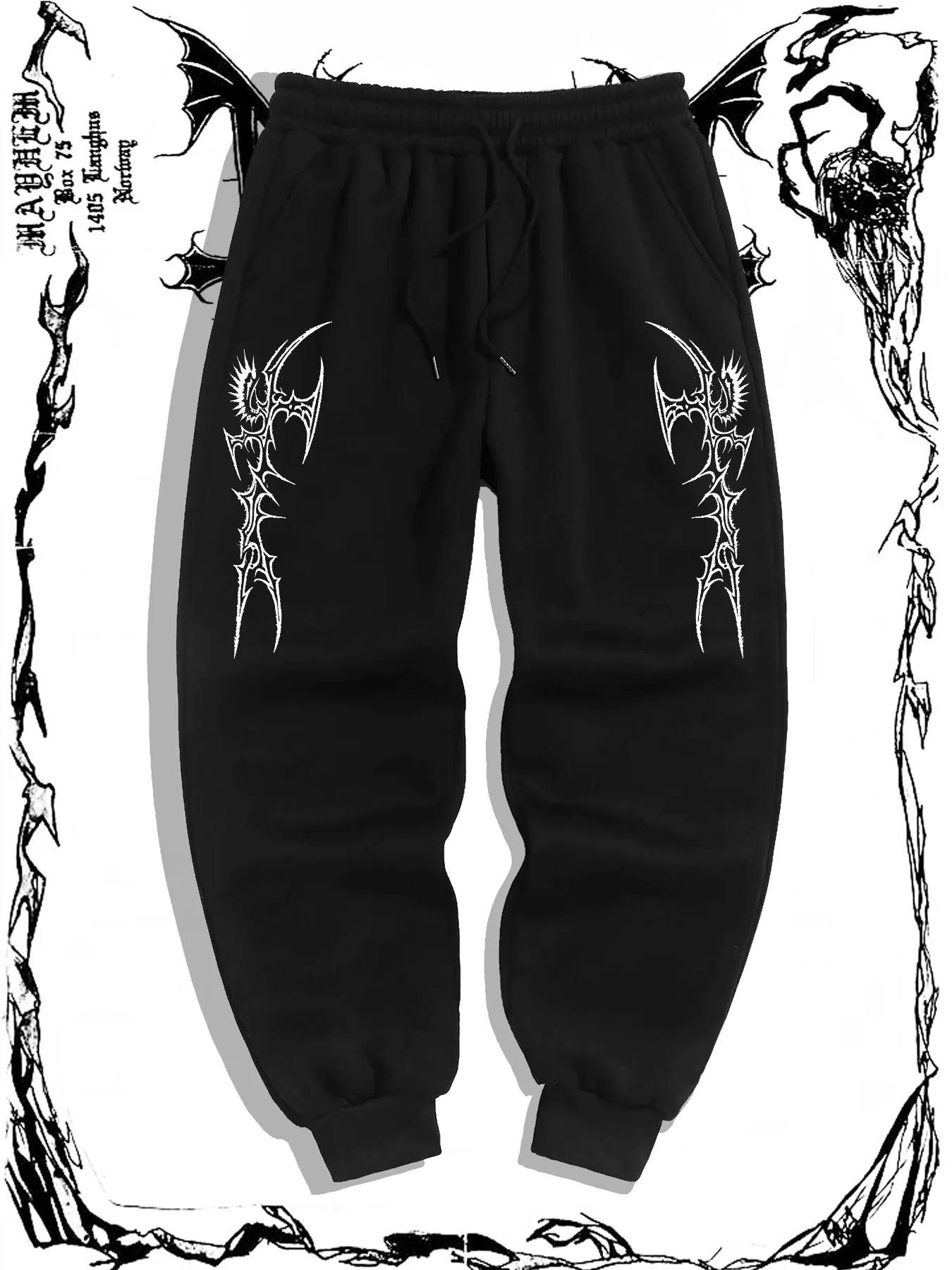 Ancla estampado de calavera moda Harajuku versátil Color sólido correr al aire libre Fitness transpirable Casual cómodo hombres pantalones deportivos