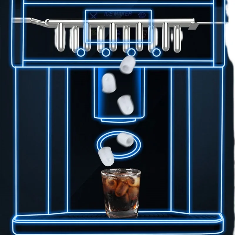 Selling High Appearance Level House hold Commercial Small Desktop Ice-water Two in One Ice Maker